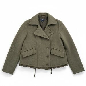 GAP Women's Olive Wool Pea Coat